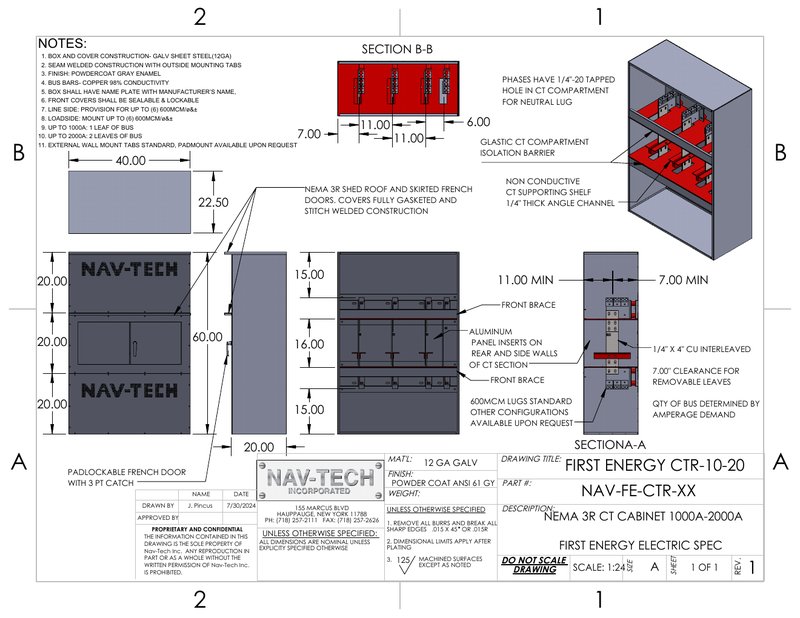 NAV-FE-CTR-XX drawing